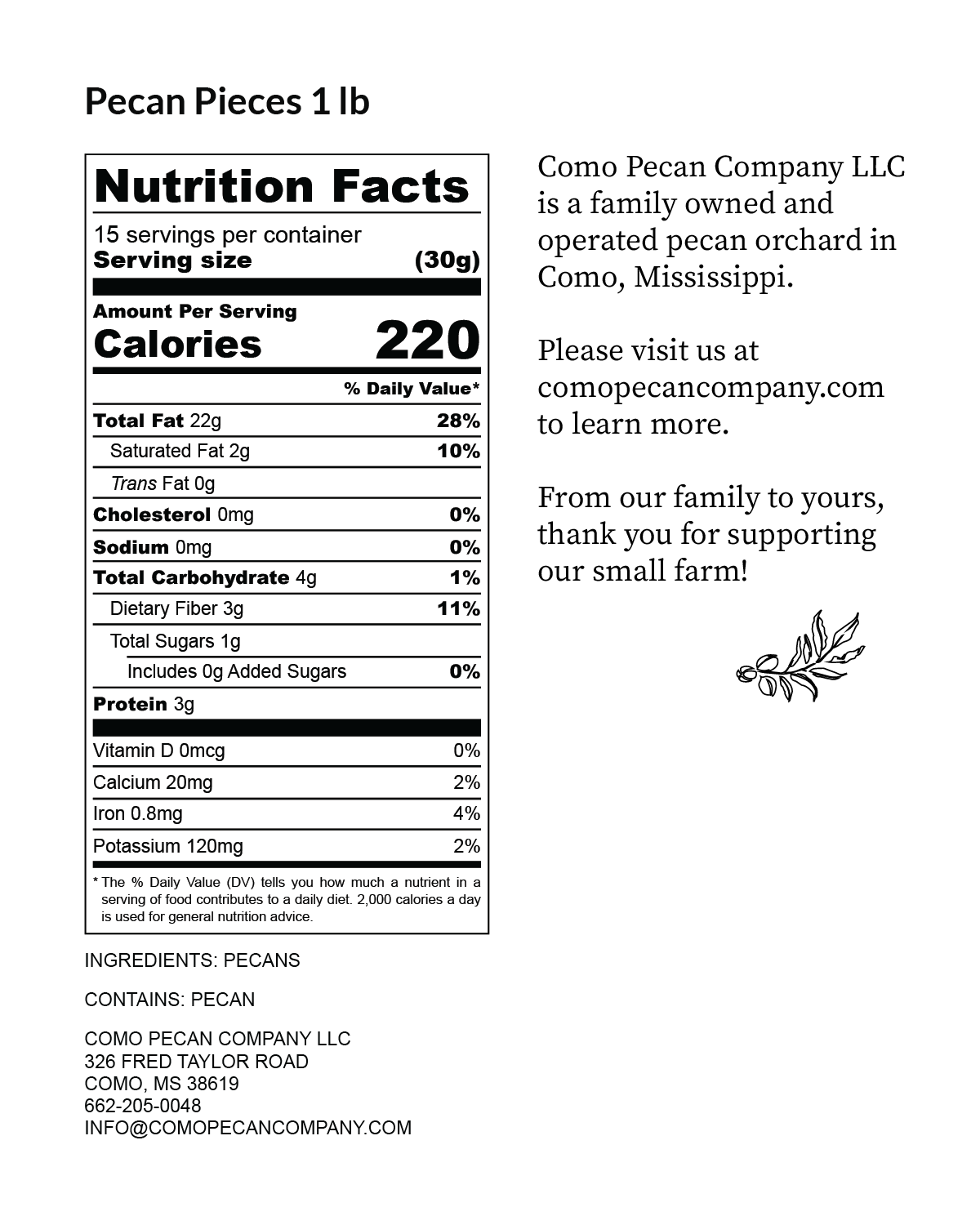 Pecan Pieces